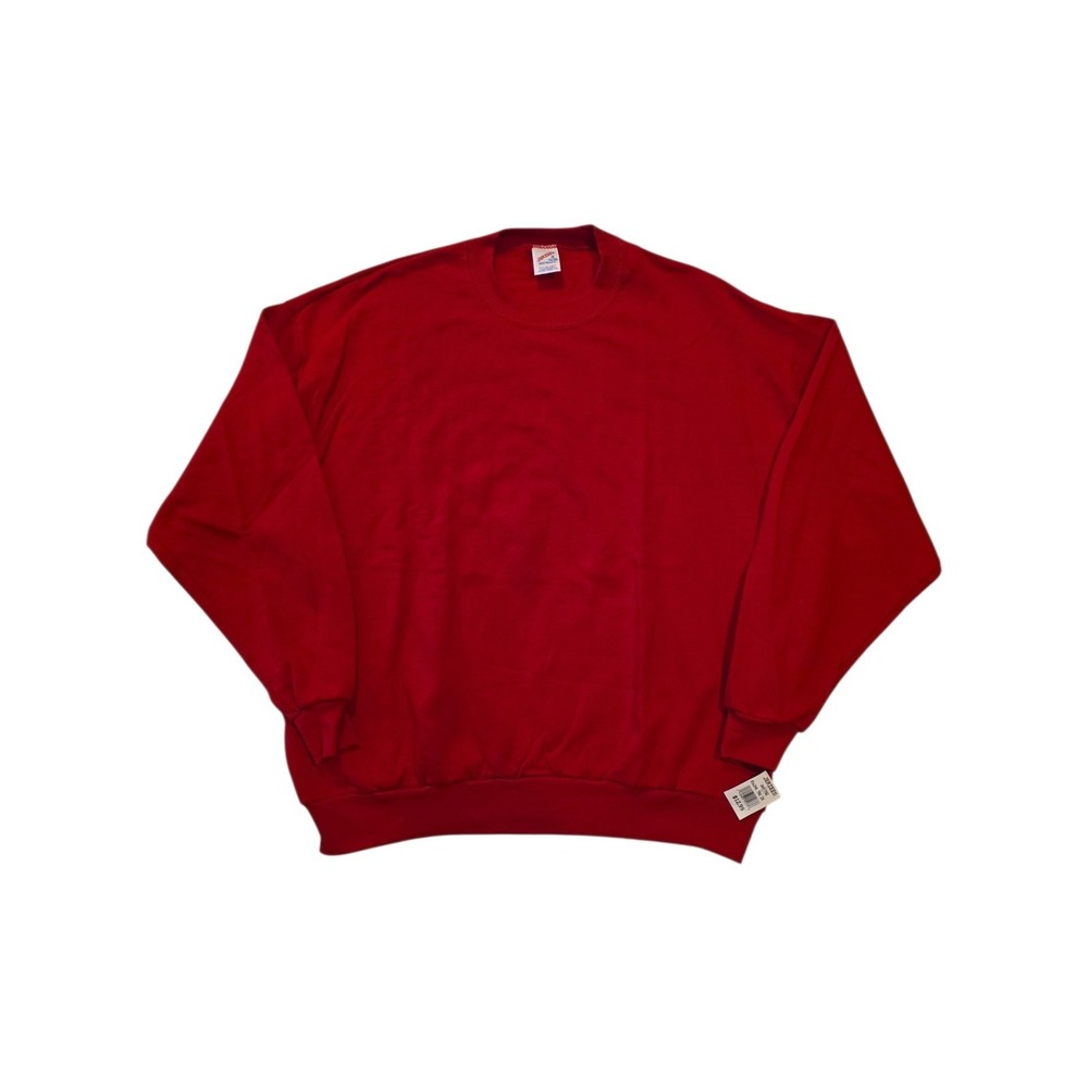 Jerzees Sweatshirt 2X Red Blank Crewneck USA Made NOS Vintage NWT